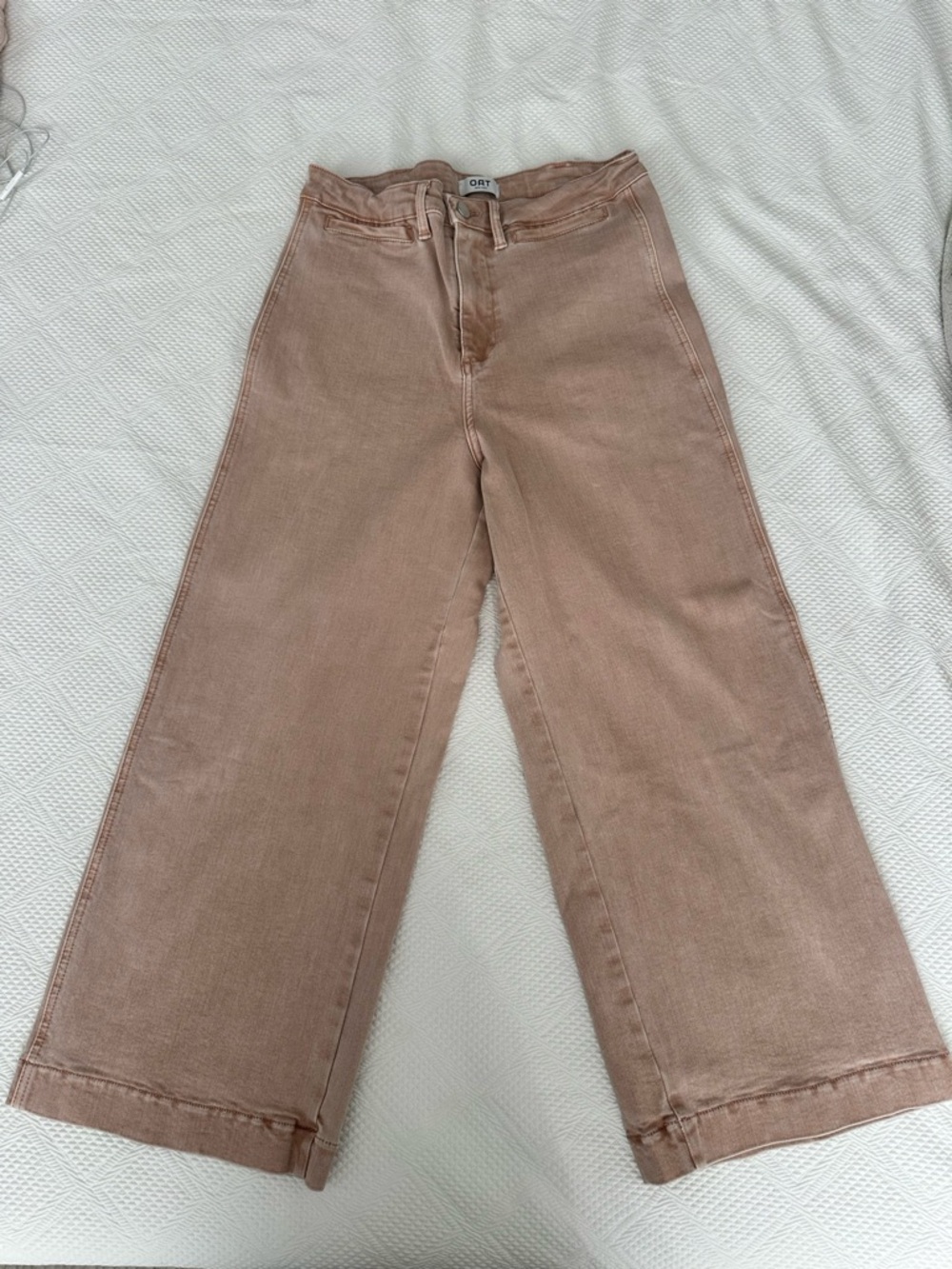 Oat New York Pink-Tan High-Rise Jeans